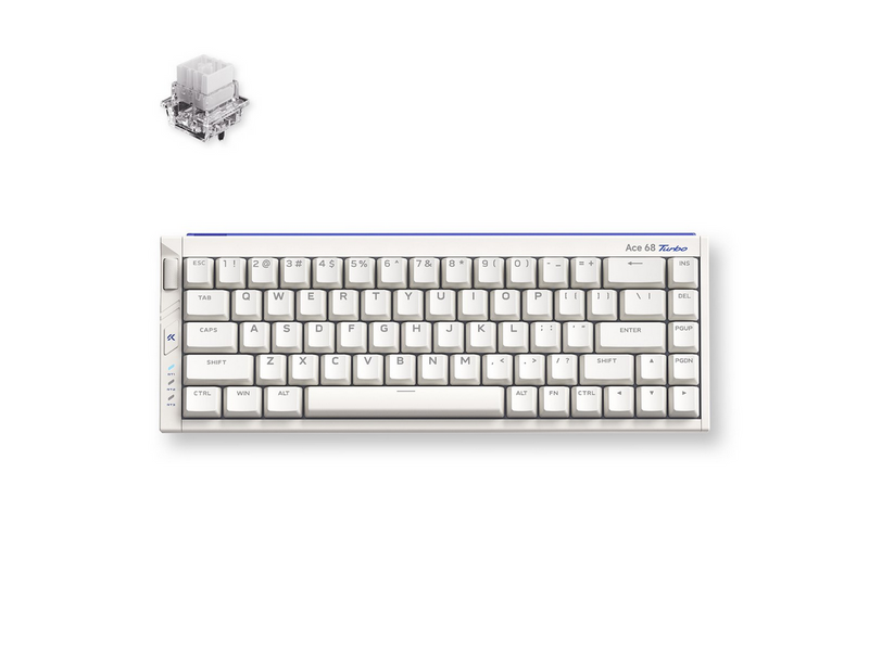 MCHOSE Ace 68 Turbo (Nova White) - Gaming Tastatur (TKL) - 65% - Englisch (US) - Weiss