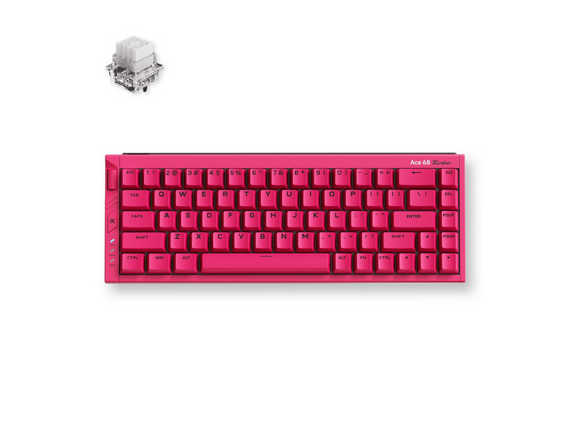 MCHOSE Ace 68 Turbo (Berry Red) - Gaming Tastatur (TKL) - 65% - Englisch (US) - Rot