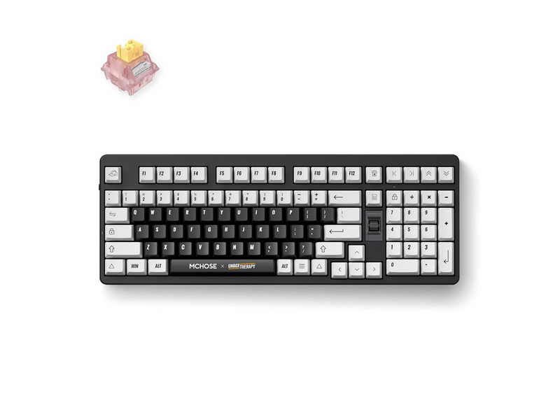MCHOSE x Unbox Therapy - UT98 (Classic Therapy) - Gaming Tastatur - 96% - Englisch (US) - Schwarz