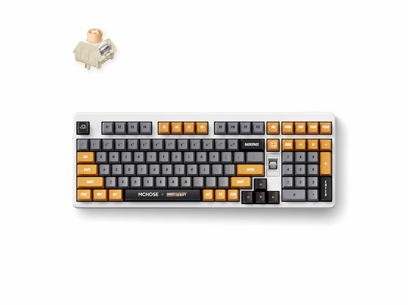MCHOSE x Unbox Therapy - UT98 (Retro Therapy) - Gaming Tastatur - 98% - Englisch (US) - Weiss