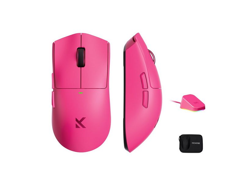 MCHOSE K7 Ultra Lightweight Wireless - Gaming Maus (Pink)