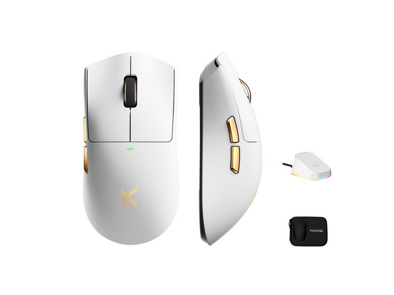 MCHOSE K7 Ultra Lightweight Wireless - Gaming Maus (Weiß)