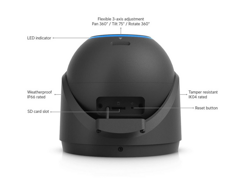 Ubiquiti UniFi Camera G6 Pro Turret Black