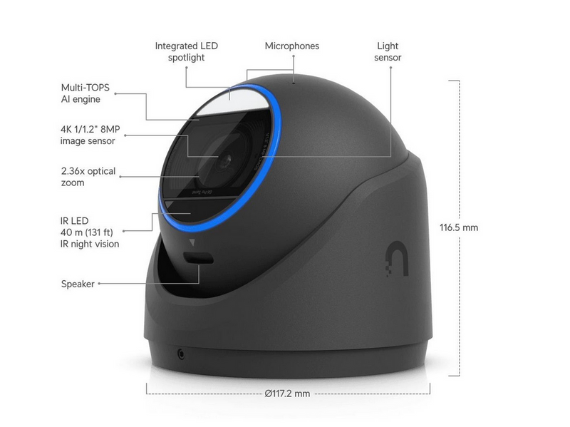 Ubiquiti UniFi Camera G6 Pro Turret Black