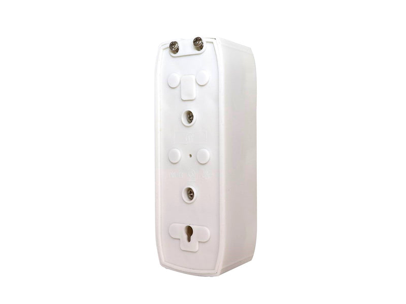 Gripo Socket with 3 outlets and earth, White