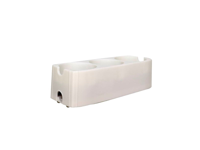 Gripo Socket with 3 outlets and earth, White