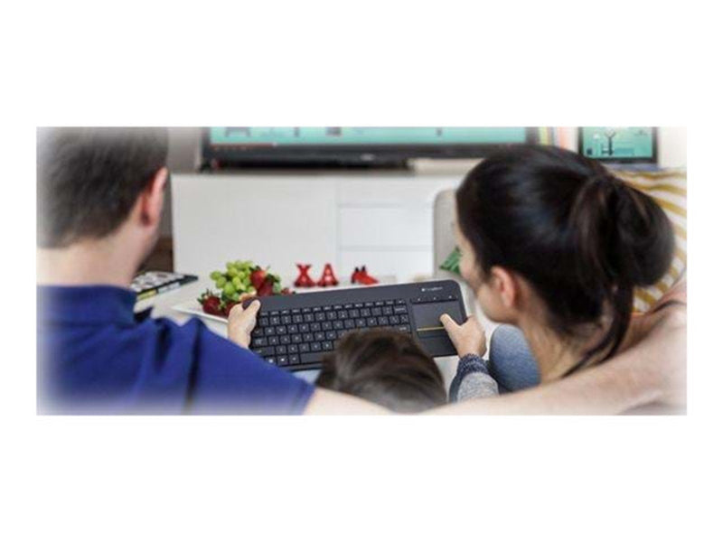 Logitech K400 Plus Ergonomic Wireless Touch - Tastaturen - Englisch - UK - Schwarz