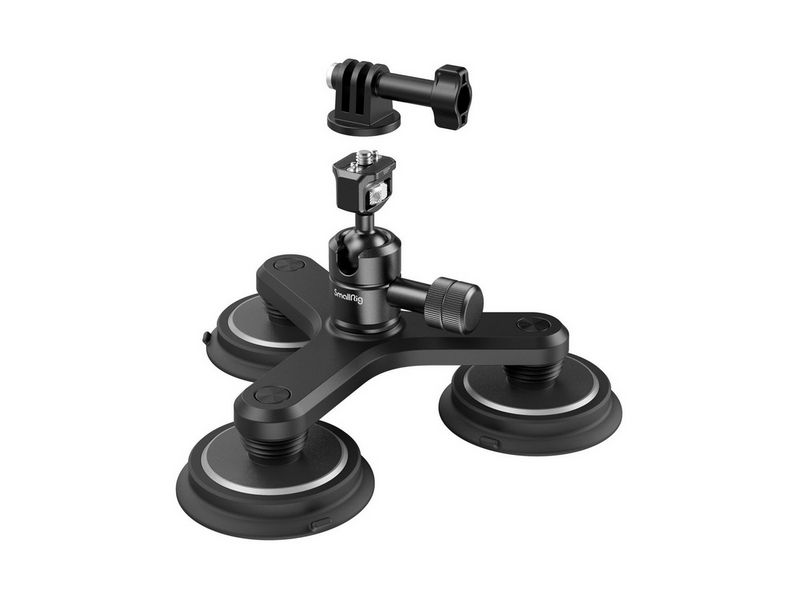 SmallRig 4468 Triple Magnetic Suction Cup Mounting Support Kit for Action Cameras