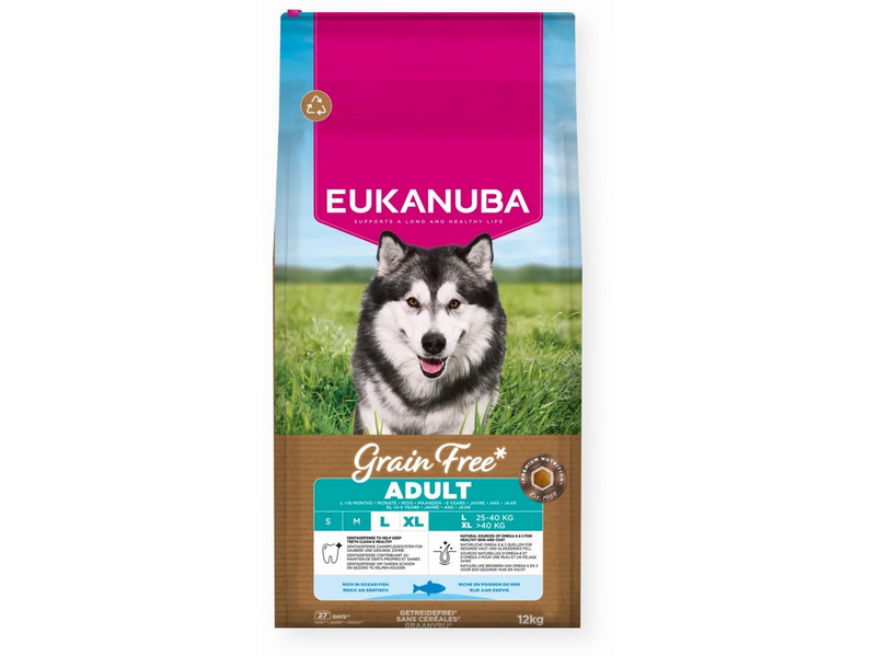 Eukanuba Grain Free Adult Large Breed Ocean Fish 12 kg