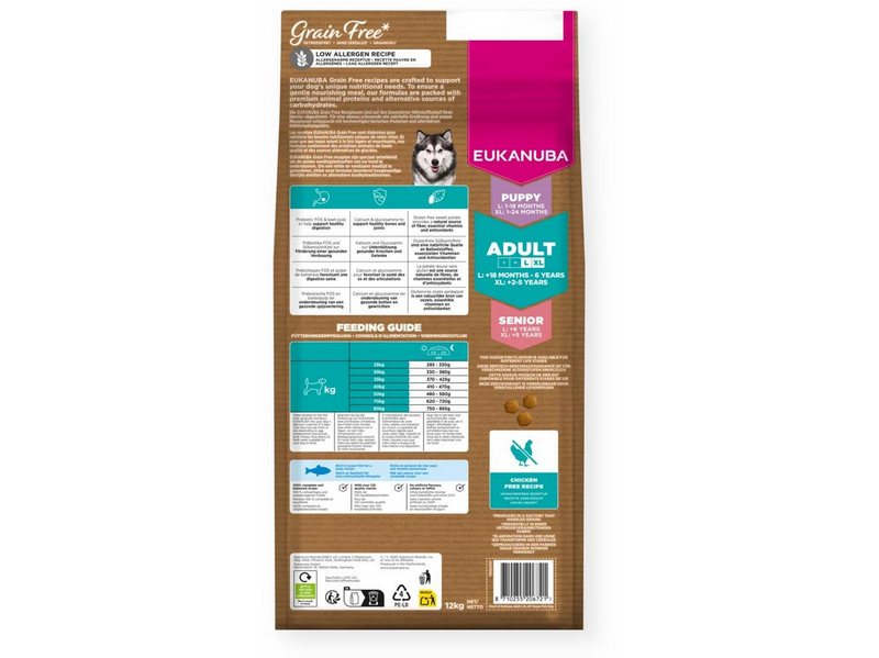 Eukanuba Grain Free Adult Large Breed Ocean Fish 12 kg