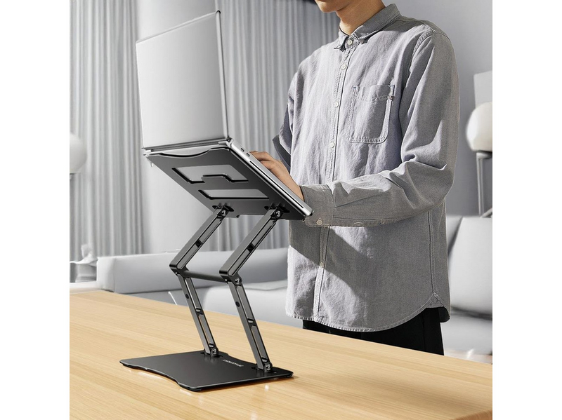 Wozinsky WRS-CPY75DSB Aluminum Laptop and Tablet Stand + Smartphone Stand - Black