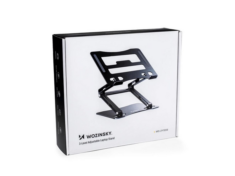 Wozinsky WRS-CPY75DSB Aluminum Laptop and Tablet Stand + Smartphone Stand - Black