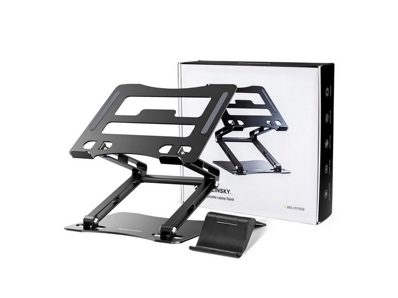 Wozinsky WRS-CPY75DSB Aluminum Laptop and Tablet Stand + Smartphone Stand - Black