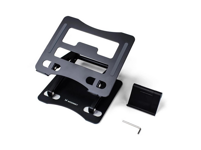 Wozinsky WRS-CPY75DSB Aluminum Laptop and Tablet Stand + Smartphone Stand - Black