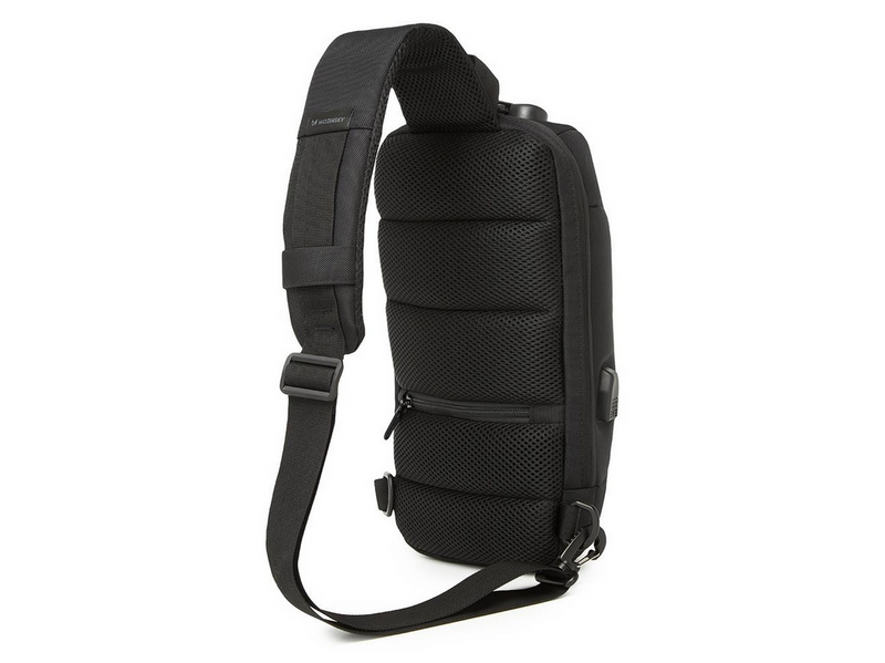 Wozinsky Premium Single Shoulder Anti-Theft City Backpack with Organizer and USB - Black