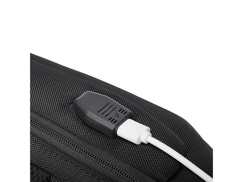 Wozinsky Premium Single Shoulder Anti-Theft City Backpack with Organizer and USB - Black