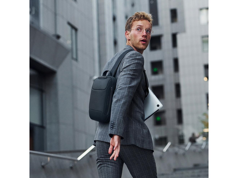 Wozinsky Premium Single Shoulder Anti-Theft City Backpack with Organizer and USB - Black