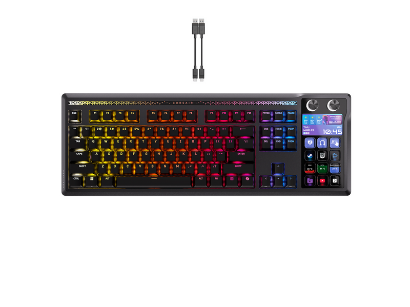 Corsair GALLEON 100 SD Stream Deck-Integrated Mechanical - Gaming Tastatur - Full-Size - Nordic ISO - Schwarz