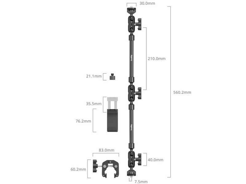 SmallRig 4766 Magic Arm with Crab Clamp Kit