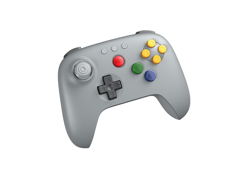 8BitDo 64 Bluetooth - Classic Grey - PC - Switch 1 & 2 - Wireless Controller - Android