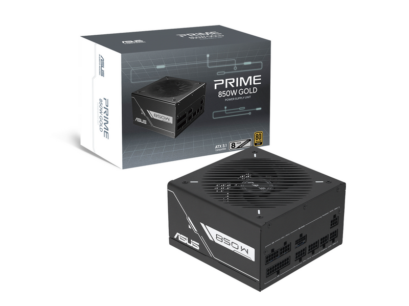 ASUS PRIME 2026 850 Netzteile - 850 Watt - 120 mm - ATX 3.1 - 80 Plus Gold zertifiziert