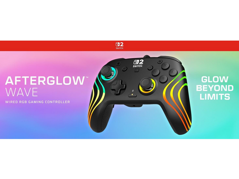 Turtle Beach Afterglow Wave - Black - Wired Controller - Nintendo Switch 2