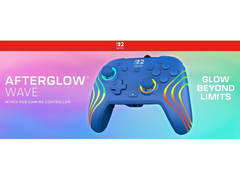 Turtle Beach Afterglow Wave - Blue - Wired Controller - Nintendo Switch 2