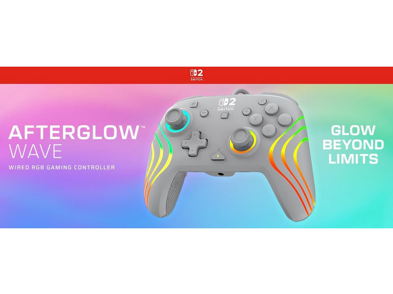 Turtle Beach Afterglow Wave - Grey - Wired Controller - Nintendo Switch 2