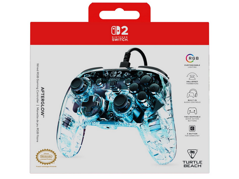 Turtle Beach Afterglow - Clear - Wired Controller - Nintendo Switch