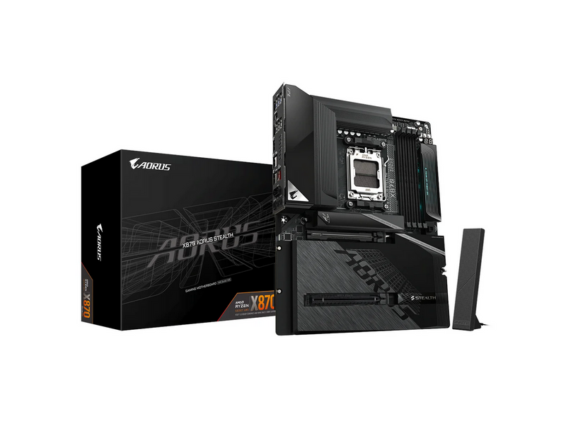 GIGABYTE X870 AORUS STEALTH Mainboard - AMD X870 - AMD AM5 - DDR5 RAM - ATX