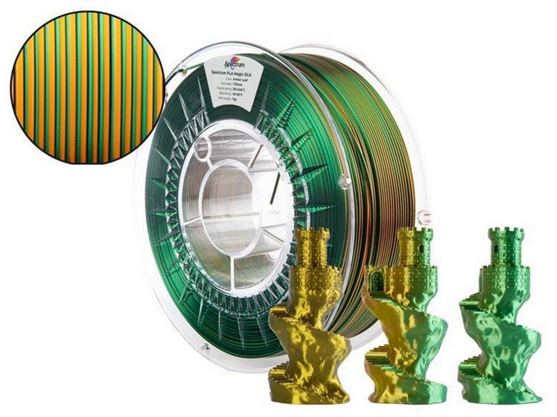 Spectrum 3D Filament / PLA Magic SILK / Amber Leaf / ⌀ 1.75 mm / 1 kg