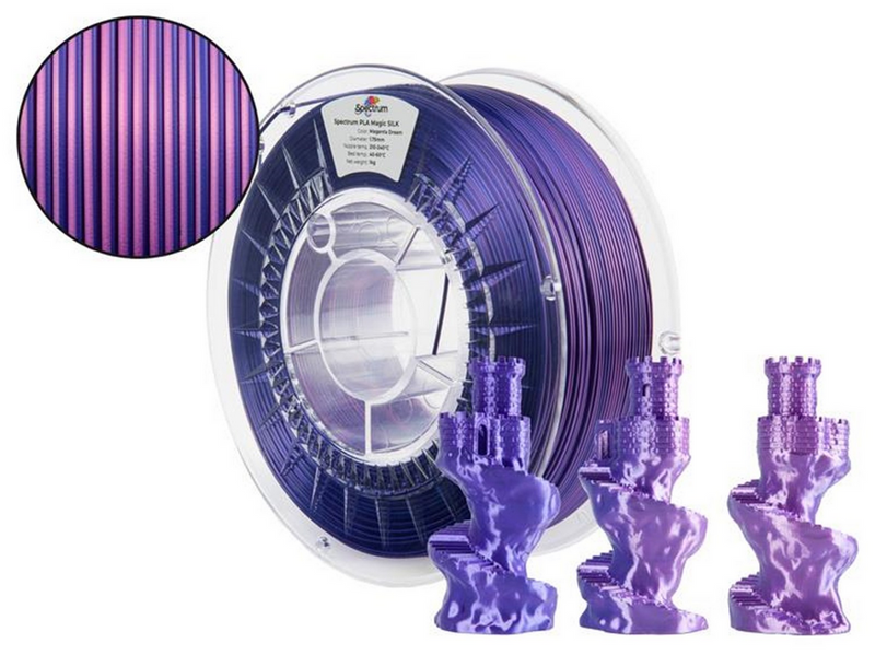 Spectrum 3D Filament / PLA Magic SILK / Magenta Dream / ⌀ 1.75 mm / 1 kg