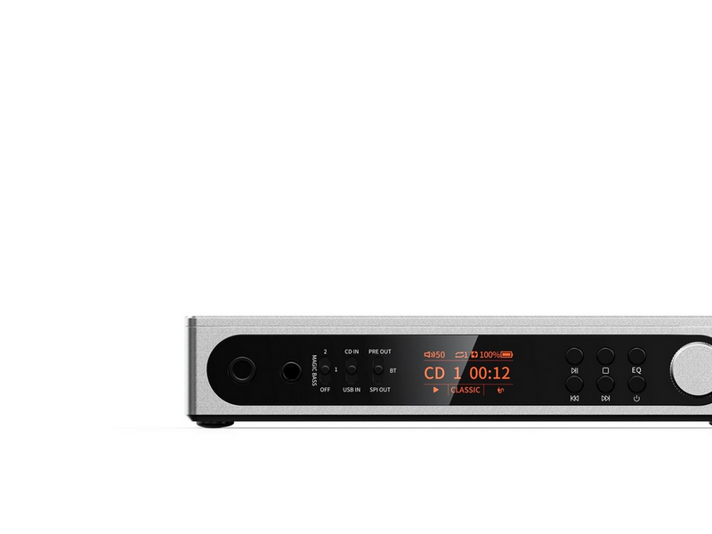 FiiO DM15 R2R - Portable CD Player - 24-Bit R2R DAC - Bluetooth - Silver