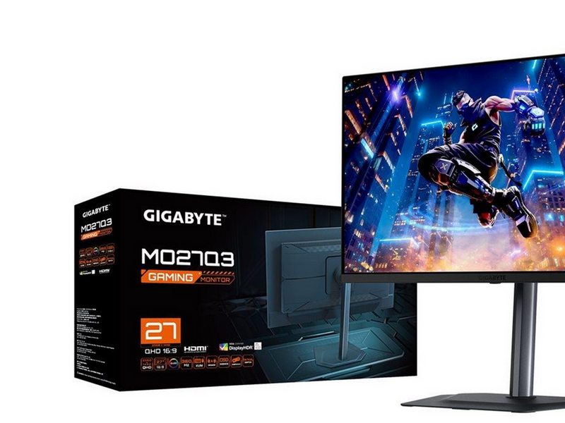 27" GIGABYTE MO27Q3 - 2560x1440 (QHD) - 360Hz - QD-OLED - 18W USB-C - KVM switch