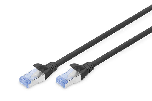 DIGITUS Patch-Kabel RJ-45 (M) zu RJ-45 (M) 0.5m CCA SF/UTP Cat 5e schwarz (DK-1532-005/BL)