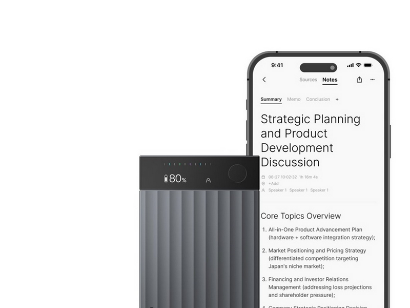 PLAUD Note Pro - 64 GB - AI Note Taker - Black