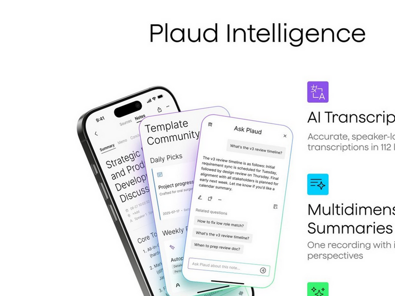 PLAUD Note Pro - 64 GB - AI Note Taker - Black