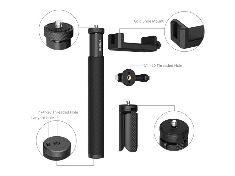 SmallRig 5403 Selfie Stick for Action Cameras