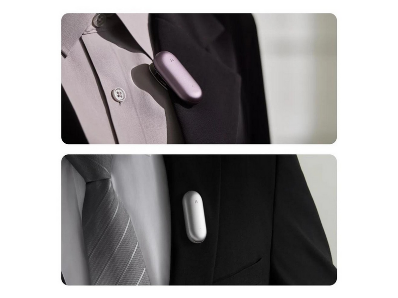PLAUD NotePin Clip and Magnetic Pin - Cosmic Grey
