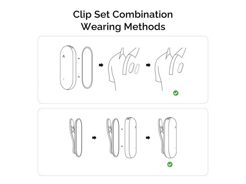 PLAUD NotePin Clip and Magnetic Pin - Cosmic Grey
