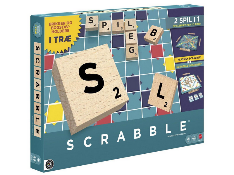 Mattel Scrabble Holz-Edition (DK)