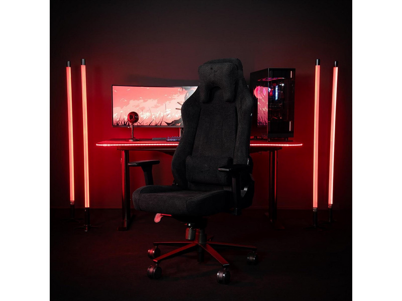 Arozzi Vernazza Soft Fabric Pure Black Büro Stuhl - Schwarz - Bis zu 140 kg