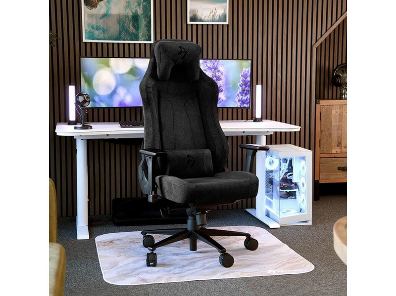 Arozzi Vernazza Soft Fabric Pure Black Büro Stuhl - Schwarz - Bis zu 140 kg