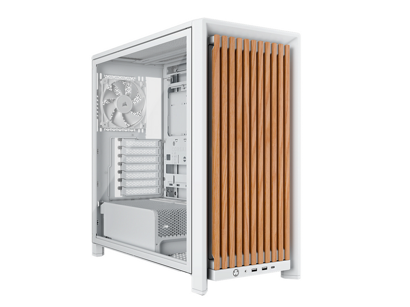 Corsair FRAME 4000D Wood RS (White & Oak) - Gehäuse - Miditower - Weiß