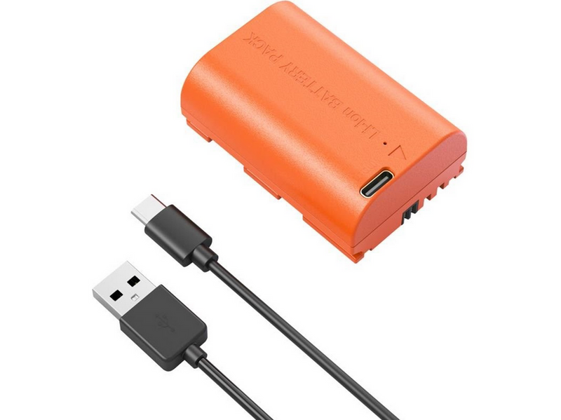 SmallRig 5407 Camera Battery USB-C Rechargeable Canon LP-E6P Orange