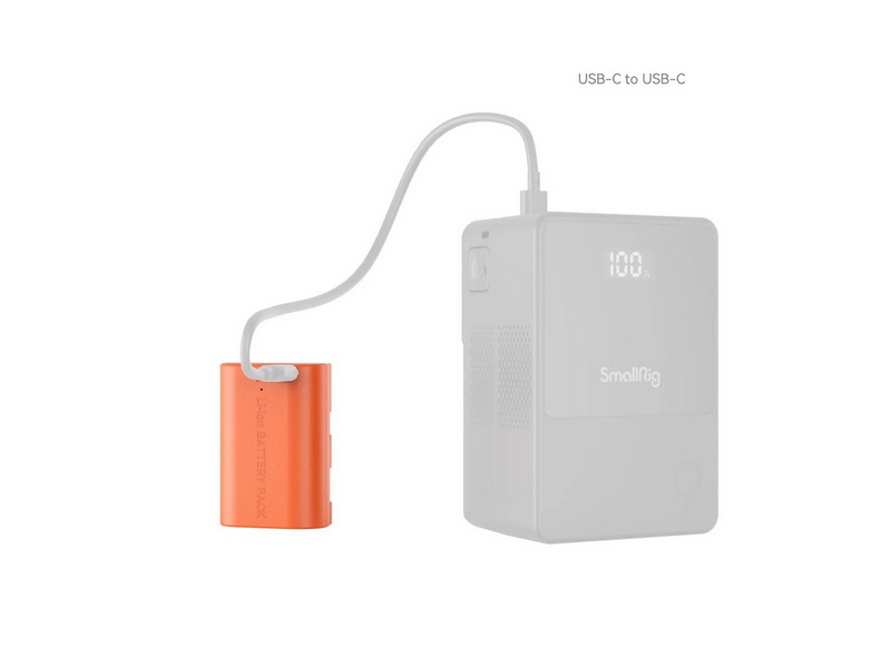 SmallRig 5407 Camera Battery USB-C Rechargeable Canon LP-E6P Orange