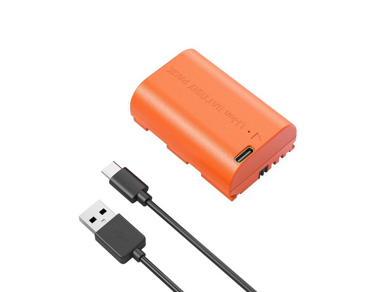 SmallRig 5407 Camera Battery USB-C Rechargeable Canon LP-E6P Orange