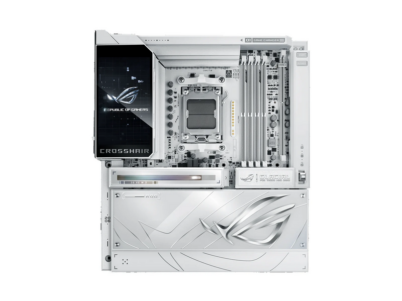 ASUS ROG CROSSHAIR X870E GLACIAL Mainboard - AMD X870E - AMD AM5 - DDR5 RAM - Extended ATX