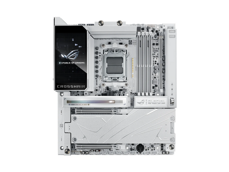 ASUS ROG CROSSHAIR X870E GLACIAL Mainboard - AMD X870E - AMD AM5 - DDR5 RAM - Extended ATX