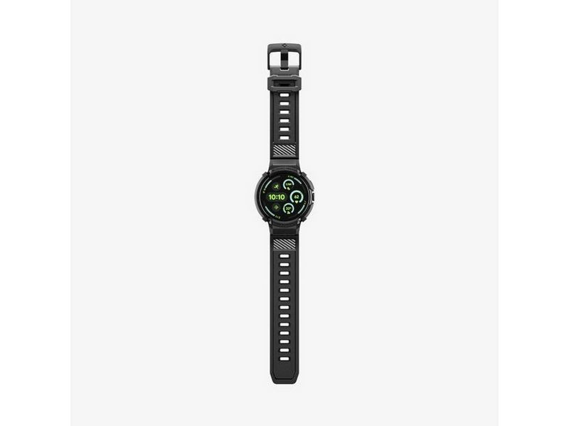 Spigen Rugged Armor Pro + Stand - matte black - Google Pixel Watch 4 45mm